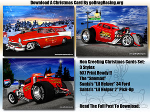 Drag Racing Christmas Cards Ready To Print