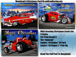 Drag Racing Christmas Cards Ready To Print